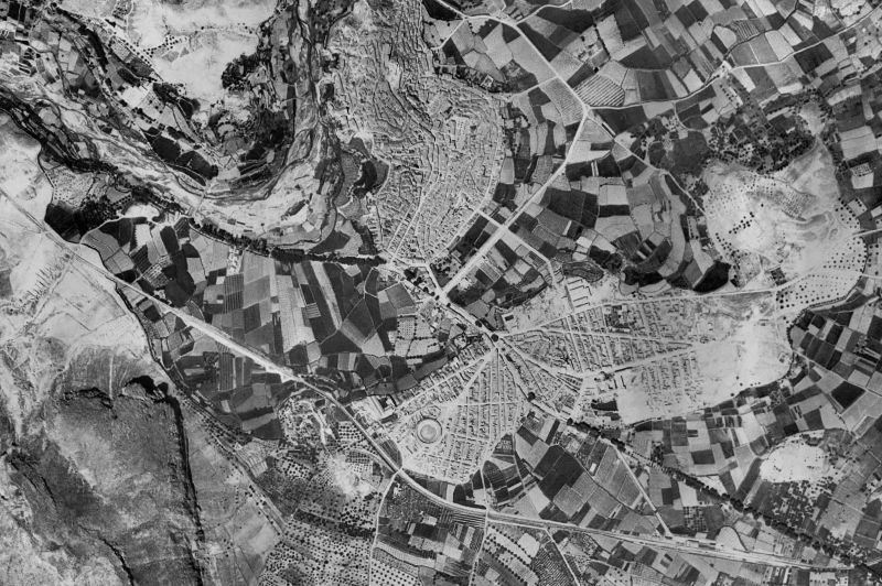 Ortofoto de 1956-1957 del núcleo de Cehegín