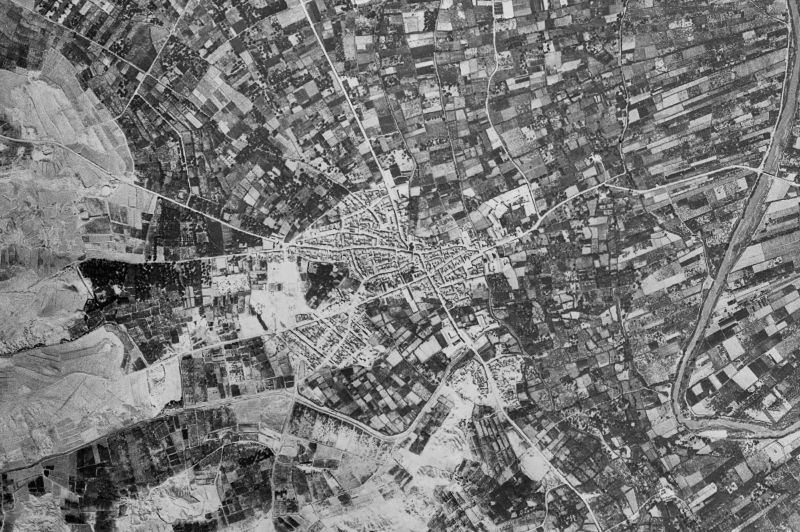 Ortofoto de 1956-1957 del núcleo de Ceutí