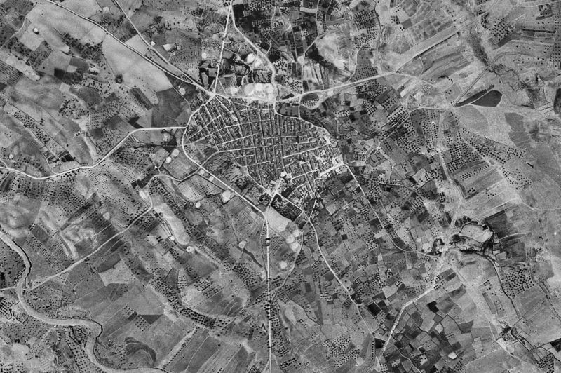 Ortofoto de 1956-1957 del núcleo de Fortuna
