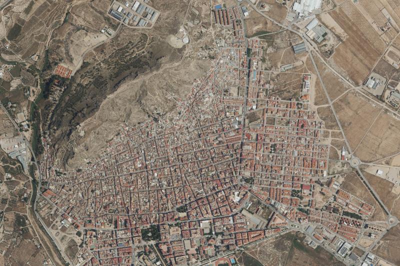 Ortofoto actual del núcleo de Jumilla