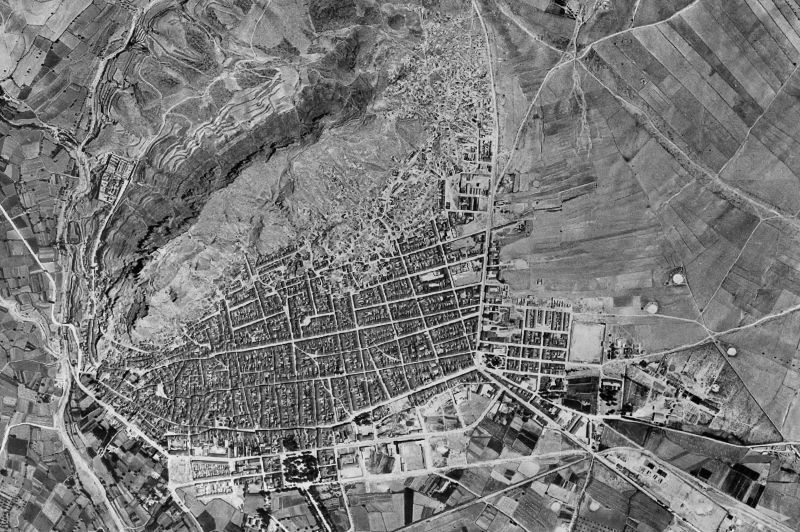 Ortofoto de 1956-1957 del núcleo de Jumilla