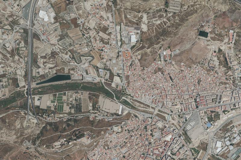 Ortofoto actual del núcleo de Lorca