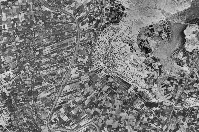 Ortofoto de 1956-1957 del núcleo de Lorquí