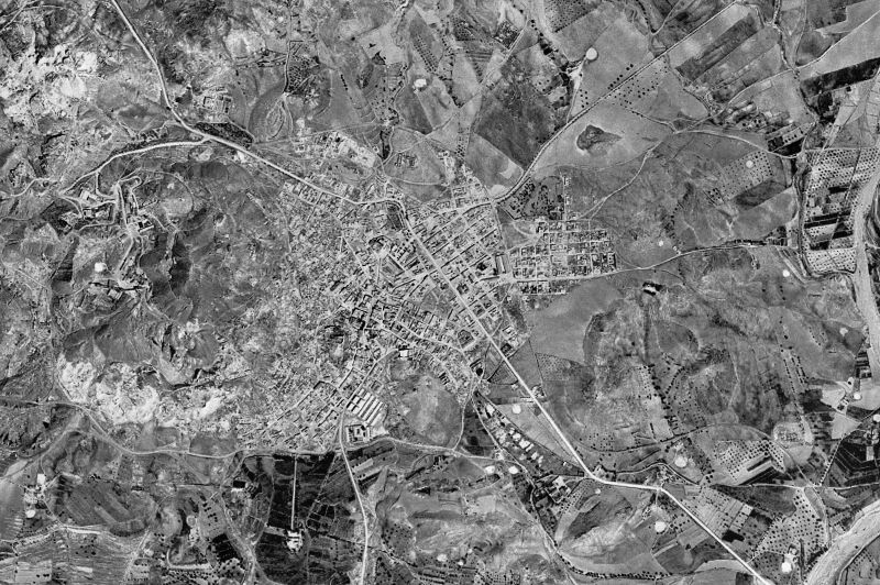 Ortofoto de 1956-1957 del núcleo de Mazarrón