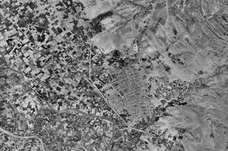 Ortofoto de 1956-1957 del núcleo de Molina de Segura