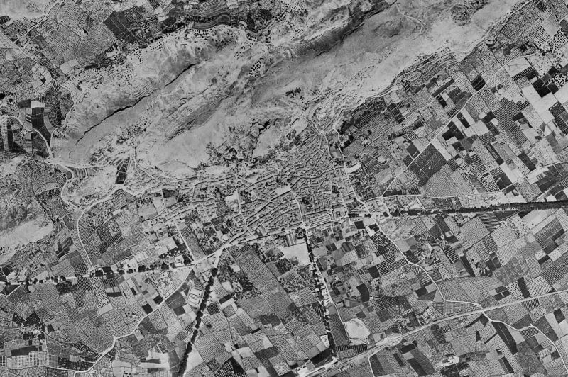 Ortofoto de 1956-1957 del núcleo de Mula