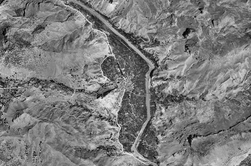 Ortofoto de 1956-1957 del núcleo de Ojós