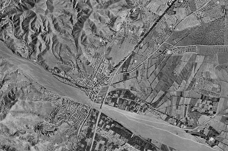 Ortofoto de 1956-1957 del núcleo de Puerto Lumbreras