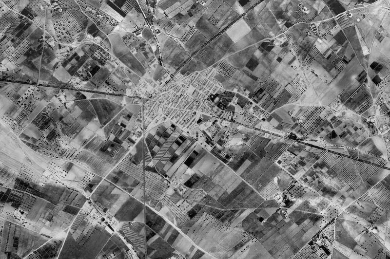 Ortofoto de 1956-1957 del núcleo de San Javier