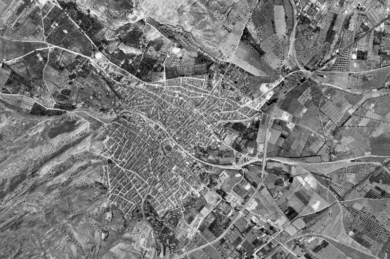 Ortofoto de 1956-1957 del núcleo de Totana