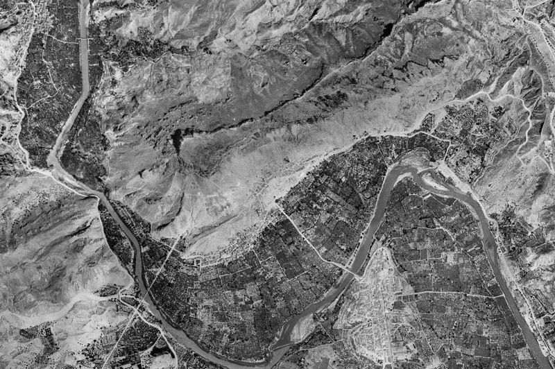 Ortofoto de 1956-1957 del núcleo de Ulea