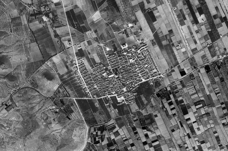 Ortofoto de 1956-1957 del núcleo de Santomera