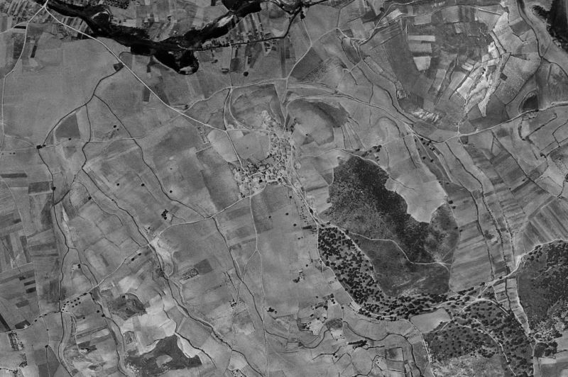 Ortofoto de 1956-1957 del núcleo de Abáigar