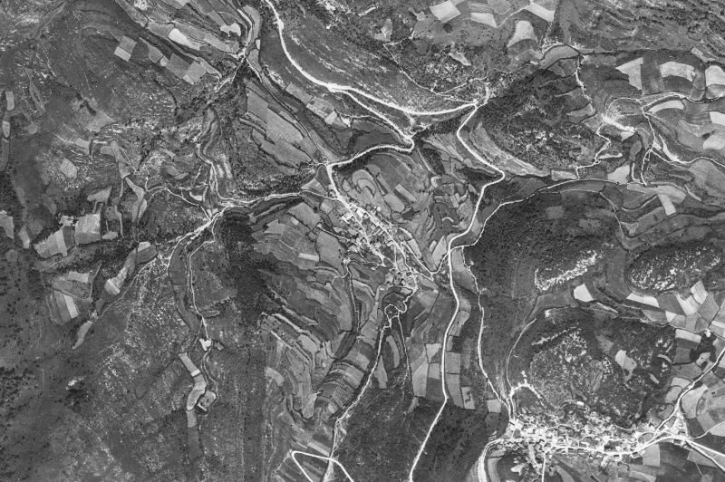 Ortofoto de 1956-1957 del núcleo de Abaurrepea/Abaurrea Baja