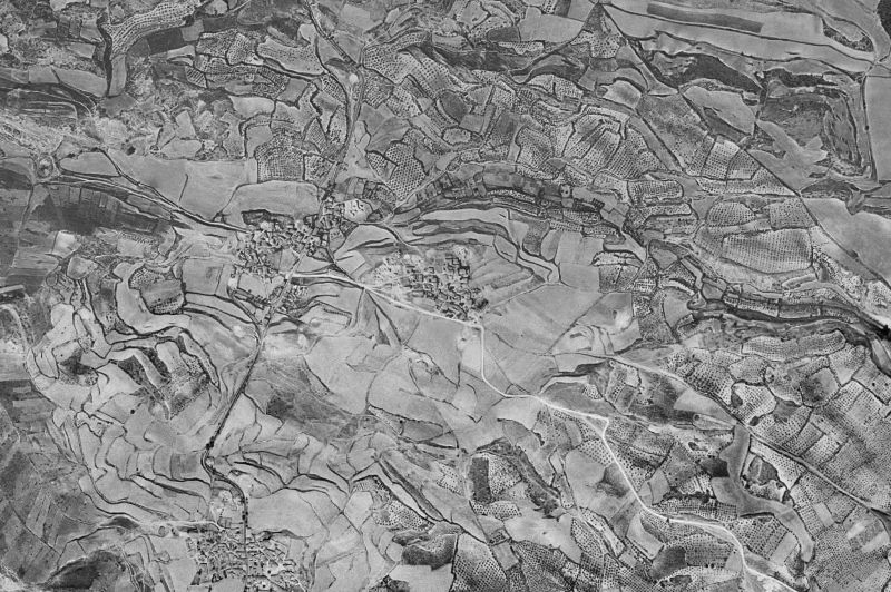 Ortofoto de 1956-1957 del núcleo de Aberin