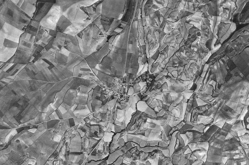 Ortofoto de 1956-1957 del núcleo de Adiós