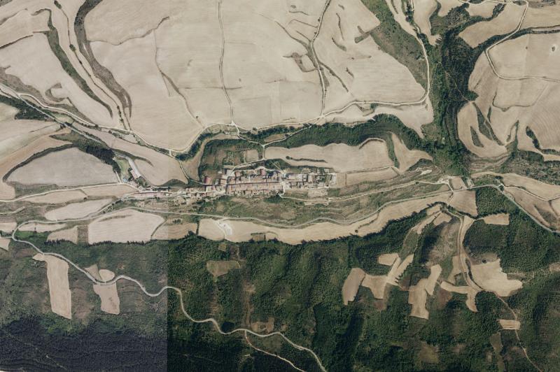 Ortofoto actual del núcleo de Aguilar de Codés