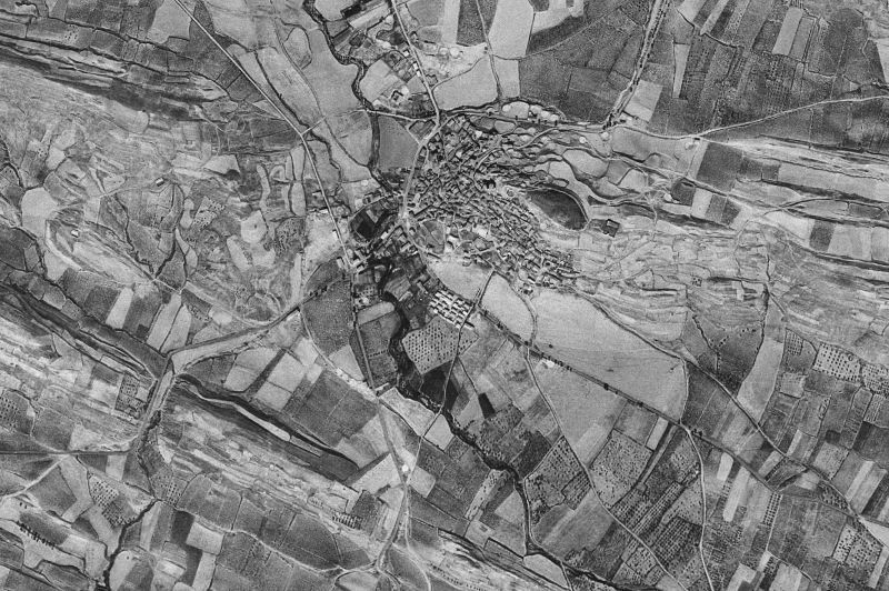 Ortofoto de 1956-1957 del núcleo de Aibar/Oibar
