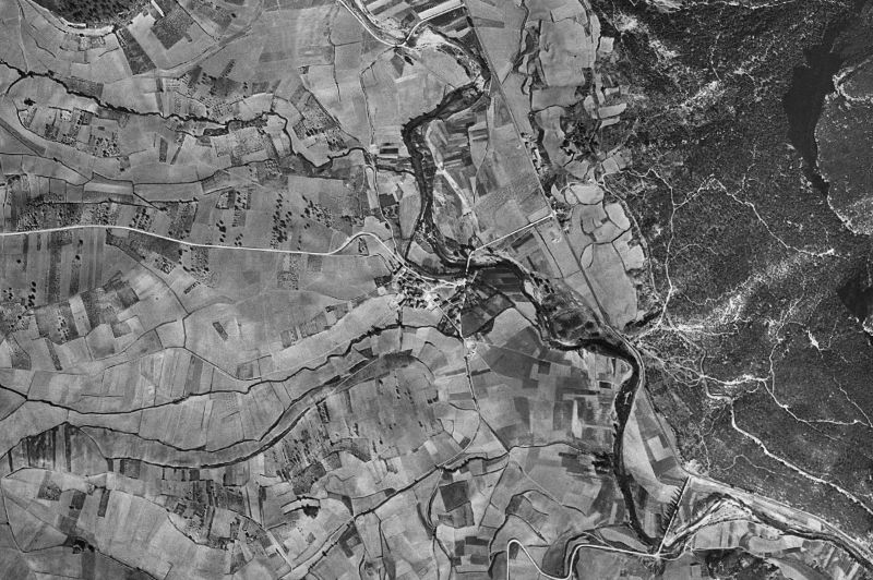 Ortofoto de 1956-1957 del núcleo de Allín/Allin