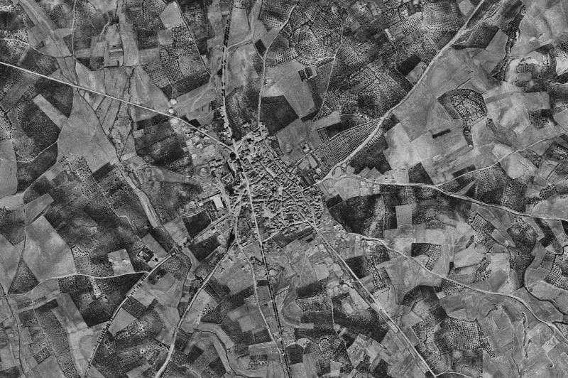 Ortofoto de 1956-1957 del núcleo de Allo