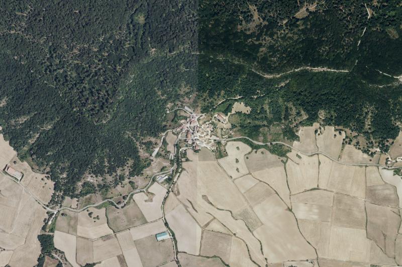 Ortofoto actual del núcleo de Aranarache/Aranaratxe