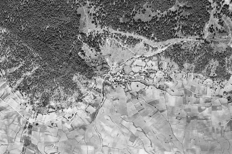 Ortofoto de 1956-1957 del núcleo de Aranarache/Aranaratxe