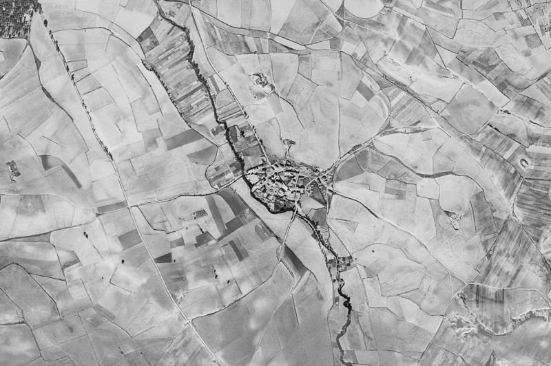 Ortofoto de 1956-1957 del núcleo de Aranguren