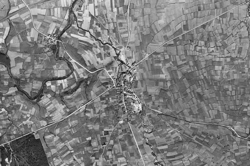 Ortofoto de 1956-1957 del núcleo de Arbizu