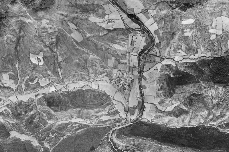 Ortofoto de 1956-1957 del núcleo de Arce/Artzi