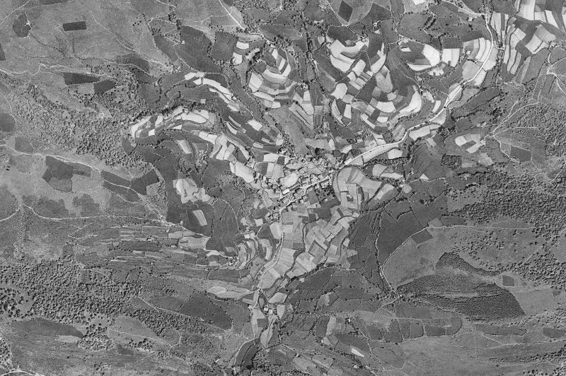 Ortofoto de 1956-1957 del núcleo de Areso