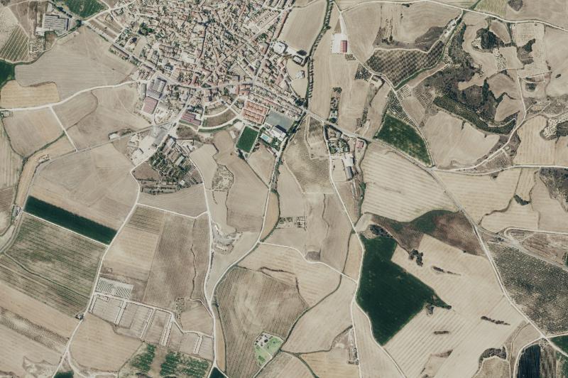 Ortofoto actual del núcleo de Artajona