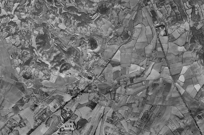Ortofoto de 1956-1957 del núcleo de Ayegui/Aiegi