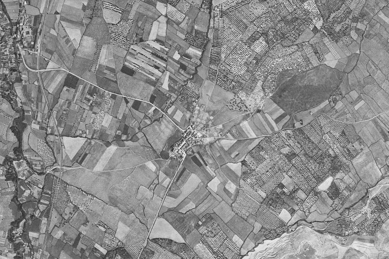 Ortofoto de 1956-1957 del núcleo de Barillas