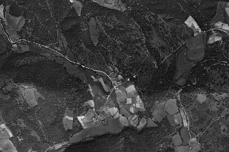 Ortofoto de 1956-1957 del núcleo de Basaburua