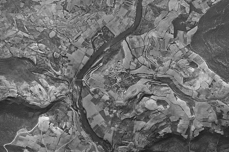 Ortofoto de 1956-1957 del núcleo de Belascoáin