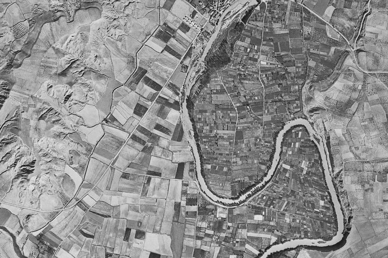 Ortofoto de 1956-1957 del núcleo de Berbinzana