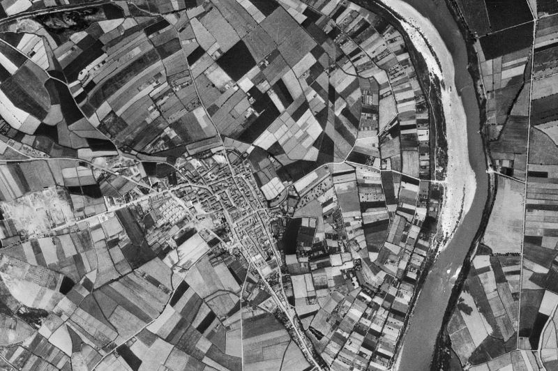Ortofoto de 1956-1957 del núcleo de Buñuel