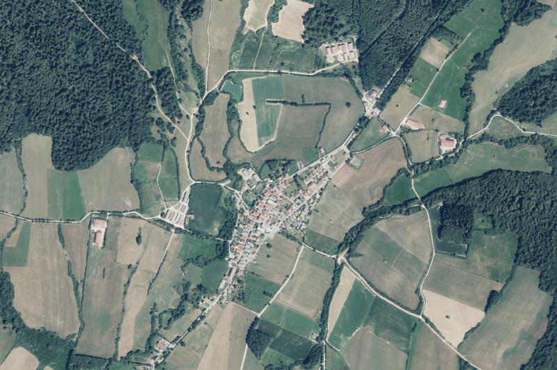 Ortofoto actual del núcleo de Auritz/Burguete