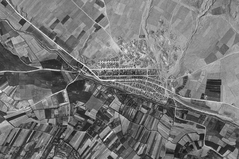 Ortofoto de 1956-1957 del núcleo de Cabanillas