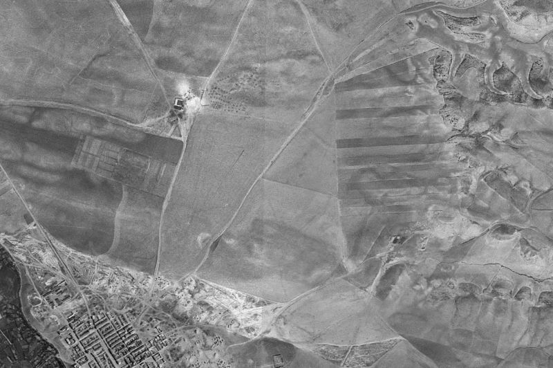 Ortofoto de 1956-1957 del núcleo de Cadreita