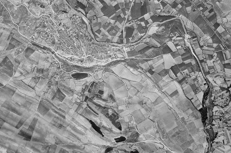 Ortofoto de 1956-1957 del núcleo de Cárcar