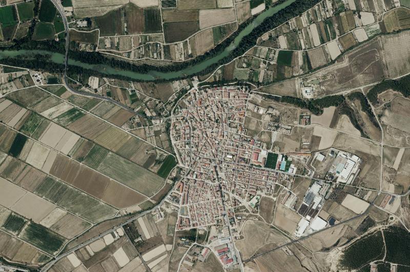 Ortofoto actual del núcleo de Carcastillo