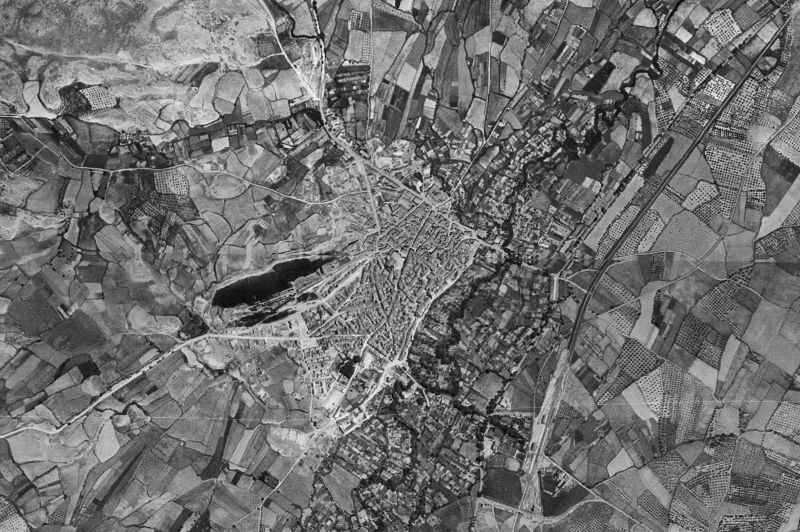 Ortofoto de 1956-1957 del núcleo de Cascante