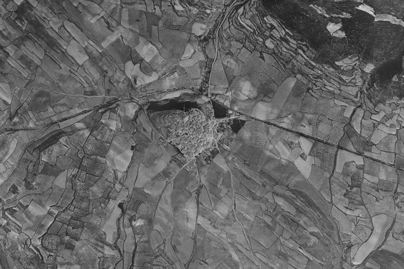 Ortofoto de 1956-1957 del núcleo de Cirauqui/Zirauki