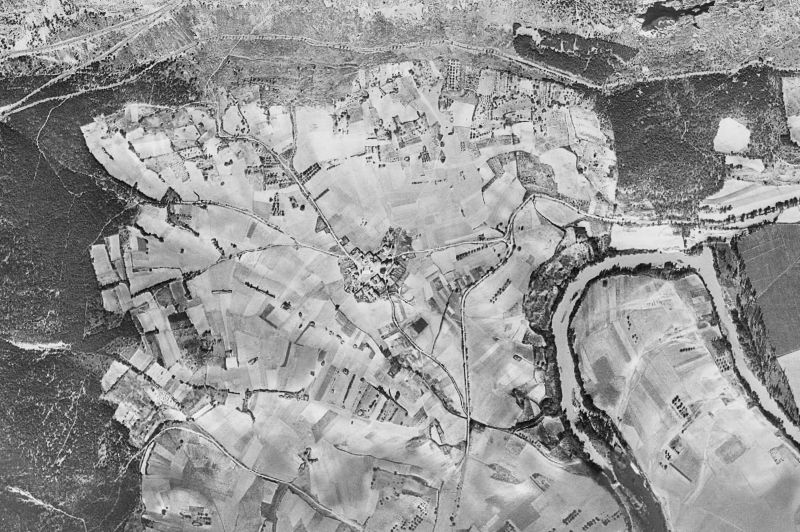 Ortofoto de 1956-1957 del núcleo de Ciriza/Ziritza