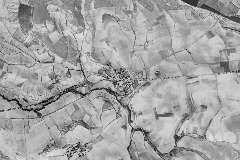 Ortofoto de 1956-1957 del núcleo de Cizur
