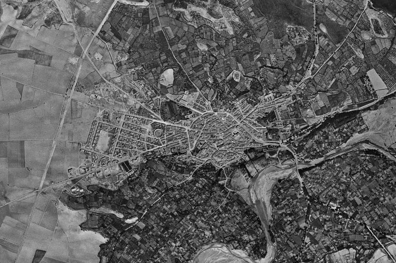 Ortofoto de 1956-1957 del núcleo de Corella