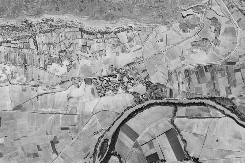 Ortofoto de 1956-1957 del núcleo de Etxauri