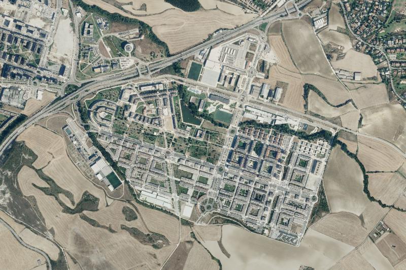 Ortofoto actual del núcleo de Valle de Egüés/Eguesibar