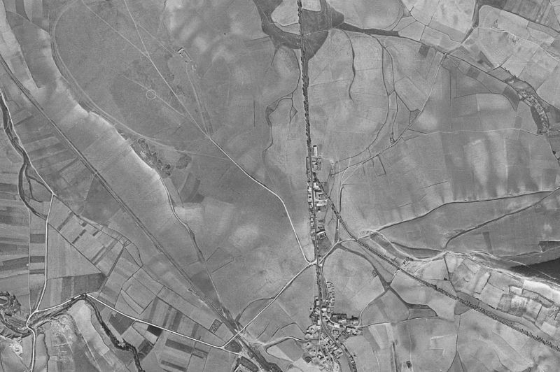 Ortofoto de 1956-1957 del núcleo de Valle de Elorz/Elortzibar